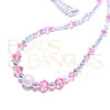 Sterling Silver StarDust Necklace with Rose Swarovski & Faceted Capsule