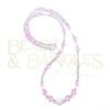 Sterling Silver StarDust Necklace with Rose Swarovski & Faceted Capsule - Image 2